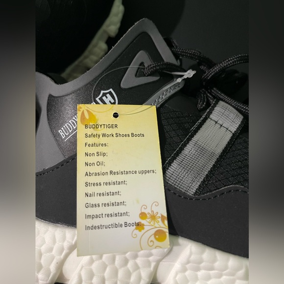 Buddytiger men’s 7 woman’s 9 safety work shoes non slip nail resistant size40 eu - Picture 5 of 5